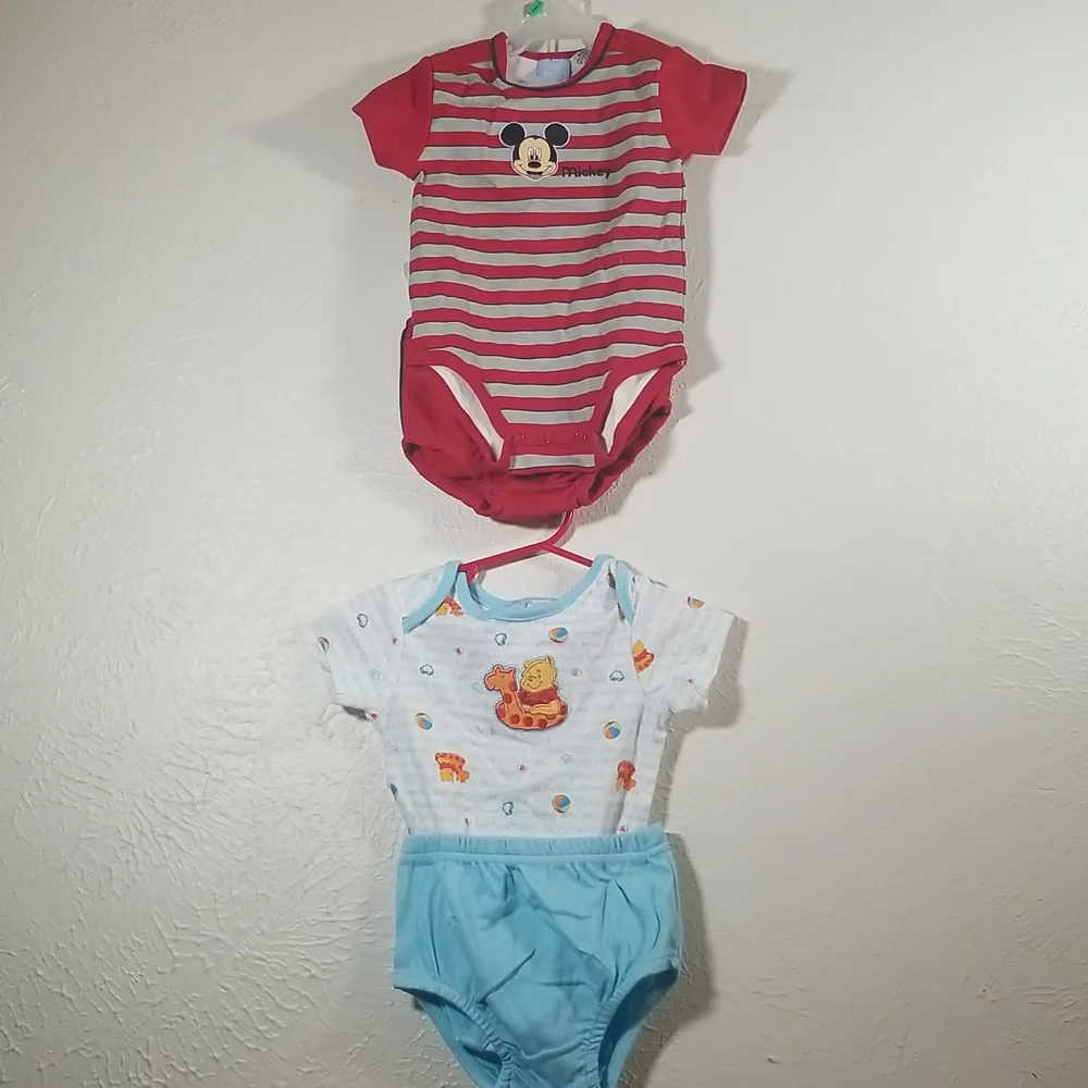 Two Disney (Mickey & Winnie) 2 piece sets for 6/9 months BRAND NEW